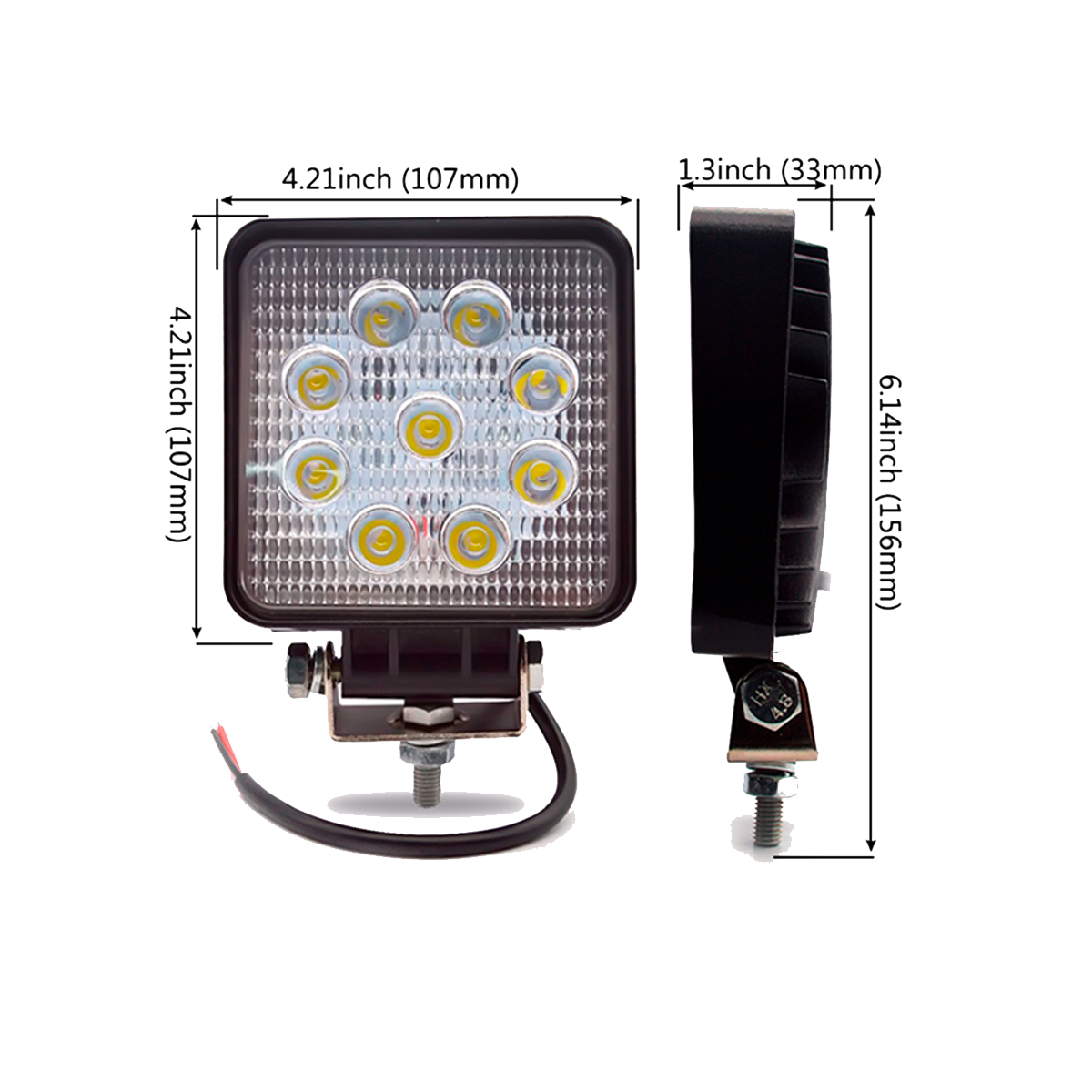 Exploradora LED Cuadrada 27W - Cambio de luces Exploradora LED Cuadrada 27W - Cambio de luces