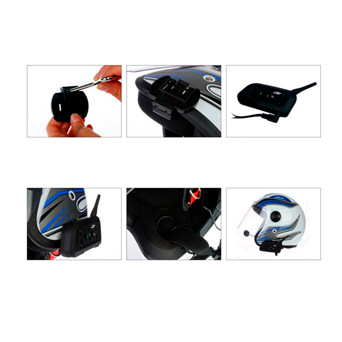 Intercomunicador Bluetooth V6-1200 x2 - Manos libres para moto Intercomunicador Bluetooth V6-1200 x2 - Manos libres para moto